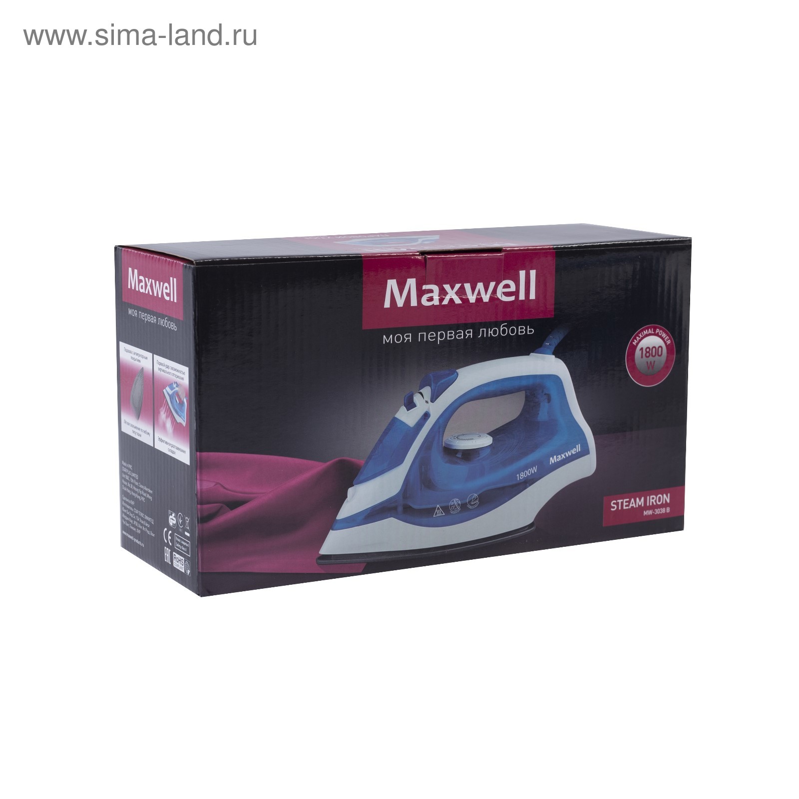 Купить утюг Maxwell MW-3034 BK по выгодной цене в интернет-магазине